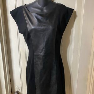 Black leather dress